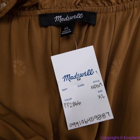 NEW Madewell Tie-Neck Tiered Mini Dress in Bloom Dot, ND169, XL - Picture 12 of 16